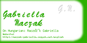 gabriella maczak business card